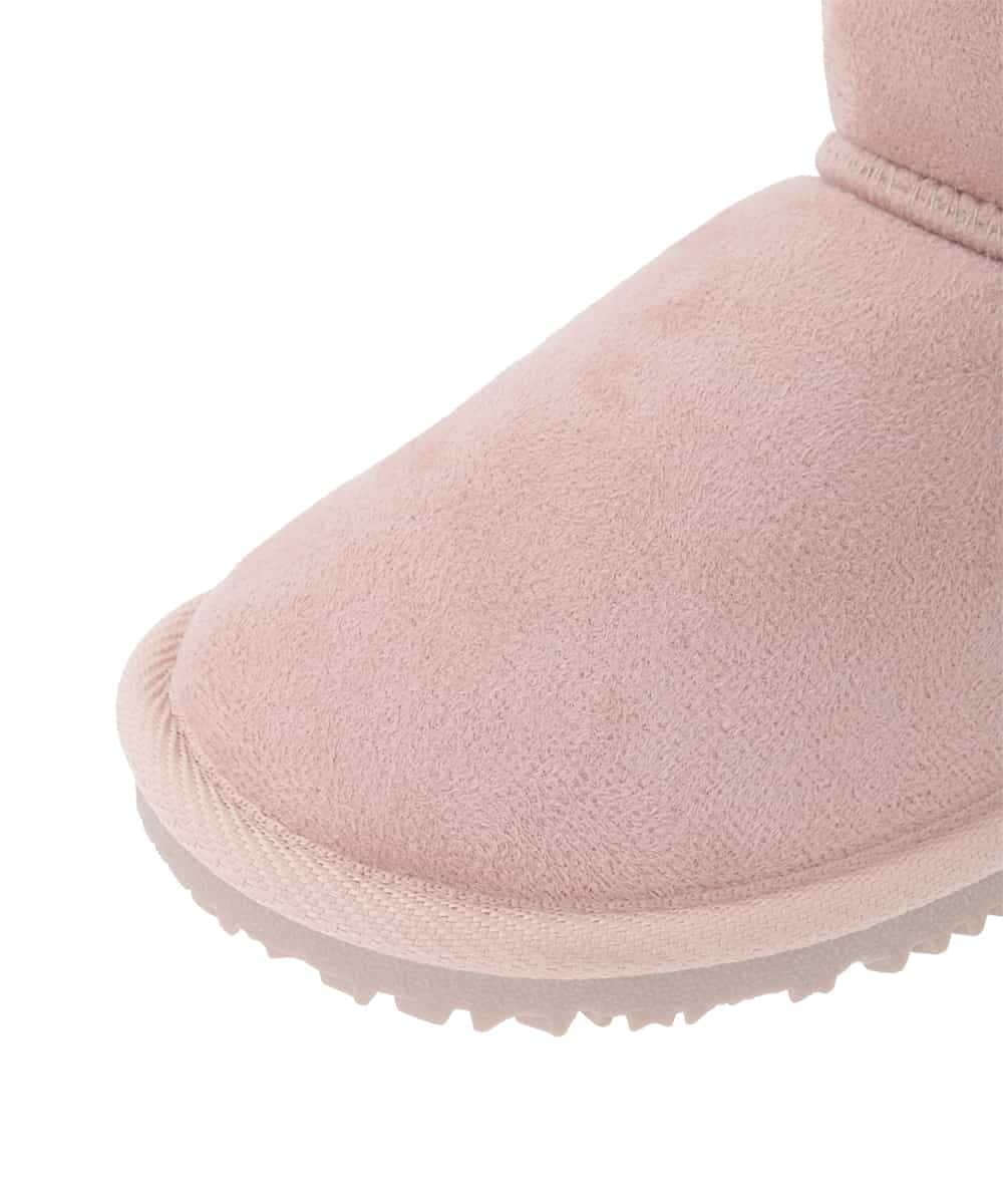 KG6AG01039 a.v.v KIDS(アー・ヴェ・ヴェ) [18-24cm]【毎年人気NO.1/クッションインソール】リボン付きフェイクムートンブーツ ピンク
