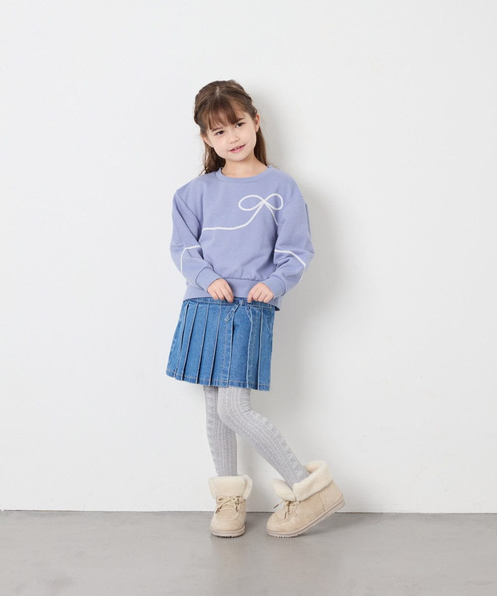 KG6AG04049 a.v.v KIDS(アー・ヴェ・ヴェ) [KIDS]【19-23cm】レースアップムートンブーツ アイボリー