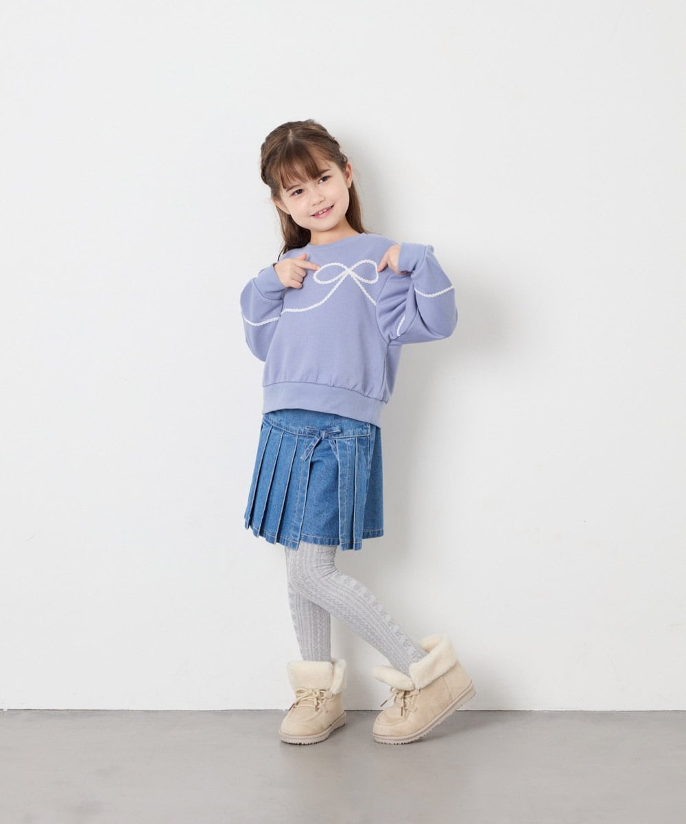 KG6AG04049 a.v.v KIDS(アー・ヴェ・ヴェ) [KIDS]【19-23cm】レースアップムートンブーツ アイボリー