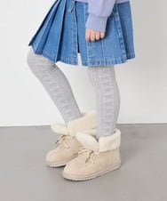 KG6AG04049 a.v.v KIDS(アー・ヴェ・ヴェ) [KIDS]【19-23cm】レースアップムートンブーツ アイボリー