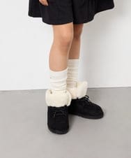 KG6AG04049 a.v.v KIDS(アー・ヴェ・ヴェ) [KIDS]【19-23cm】レースアップムートンブーツ ブラック