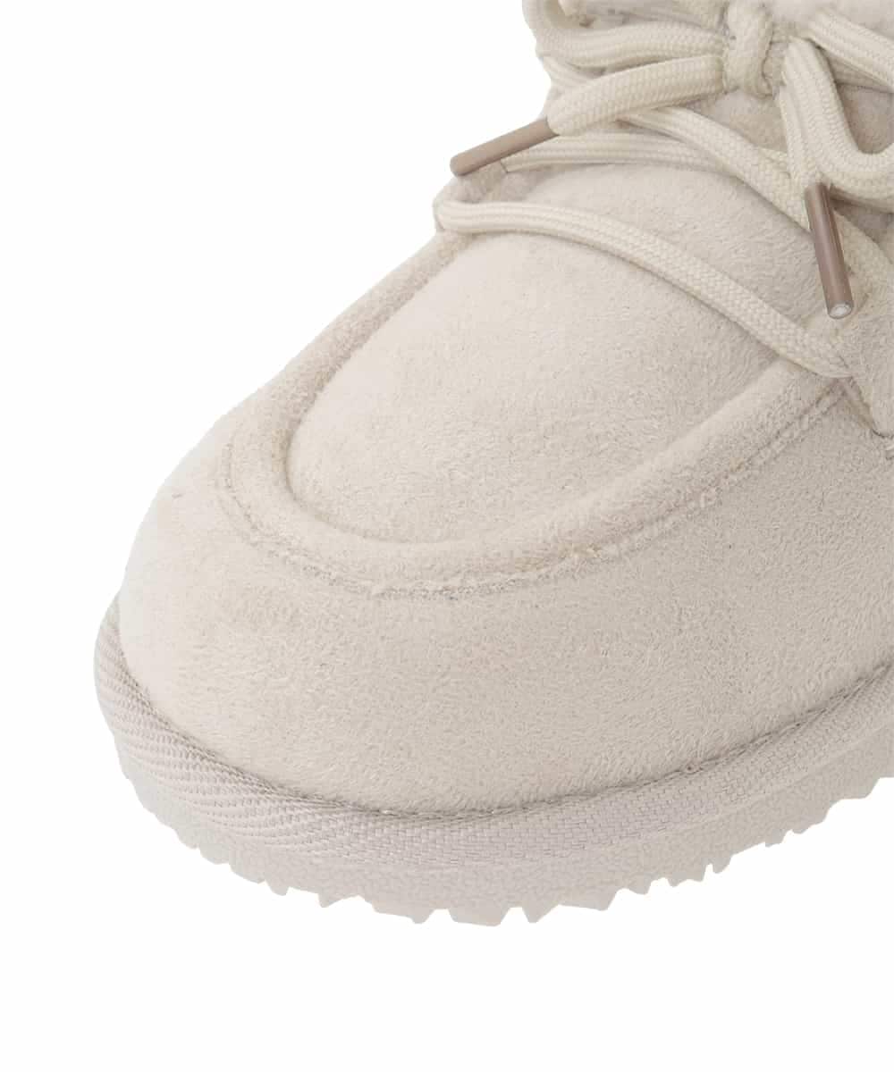 KG6AG04049 a.v.v KIDS(アー・ヴェ・ヴェ) [KIDS]【19-23cm】レースアップムートンブーツ アイボリー