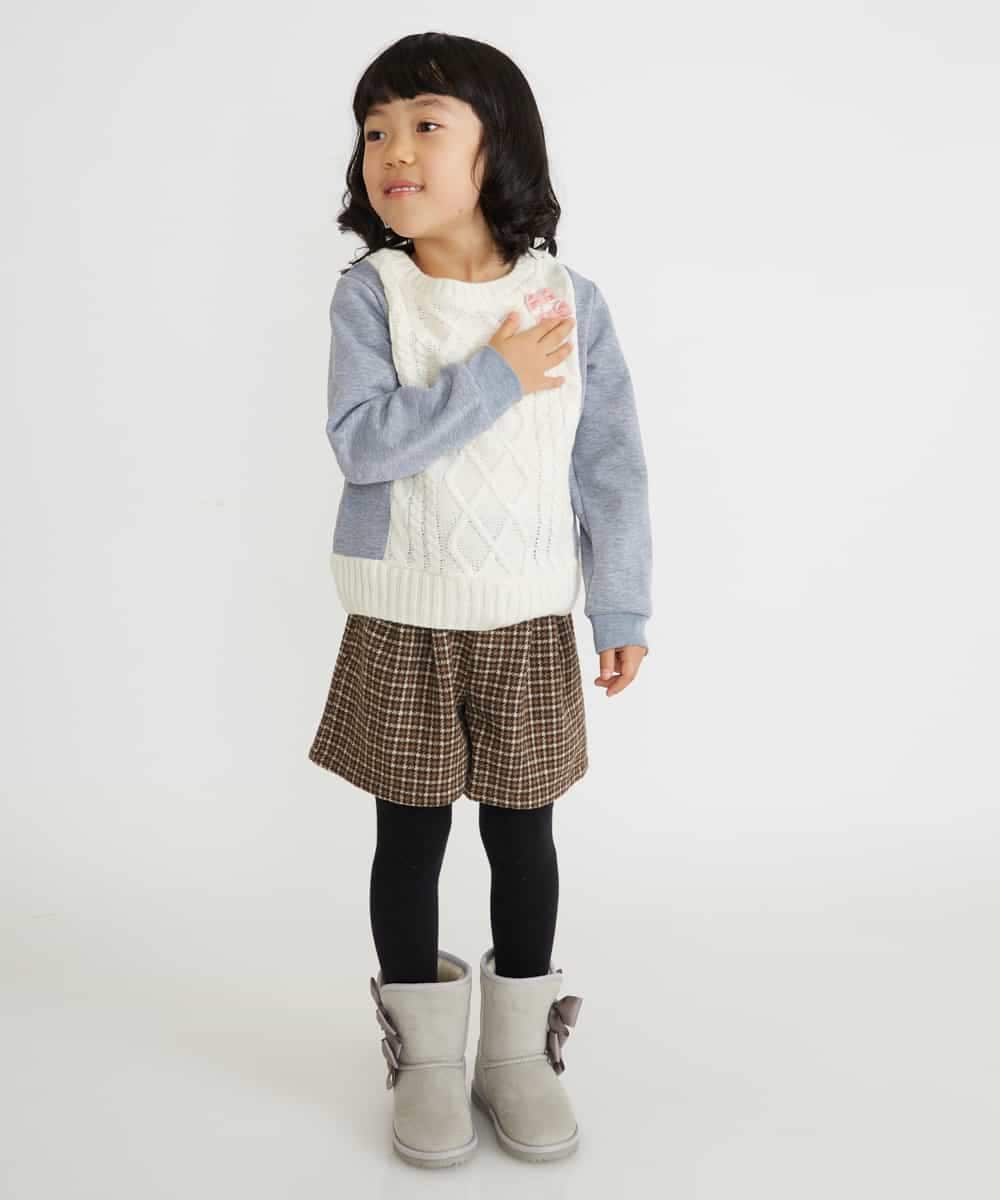 KG6AG11034 a.v.v KIDS(アー・ヴェ・ヴェ) [KIDS]リボンムートン[WEB限定サイズ] グレー