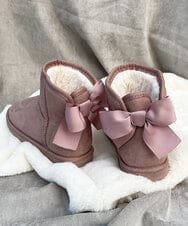 KG6AS22034 a.v.v KIDS(アー・ヴェ・ヴェ) [KIDS]リボン付フェイクムートンブーツ[WEB限定サイズ] ピンク