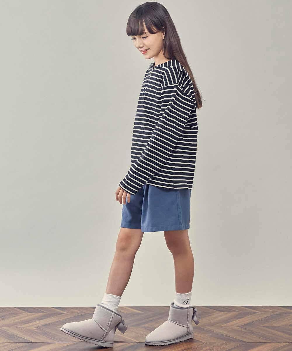 KG6AS22034 a.v.v KIDS(アー・ヴェ・ヴェ) [KIDS]リボン付フェイクムートンブーツ[WEB限定サイズ] ブラック(人気No.1)