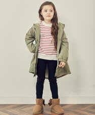 KG6AS22034 a.v.v KIDS(アー・ヴェ・ヴェ) [KIDS]リボン付フェイクムートンブーツ[WEB限定サイズ] ブラック(人気No.1)