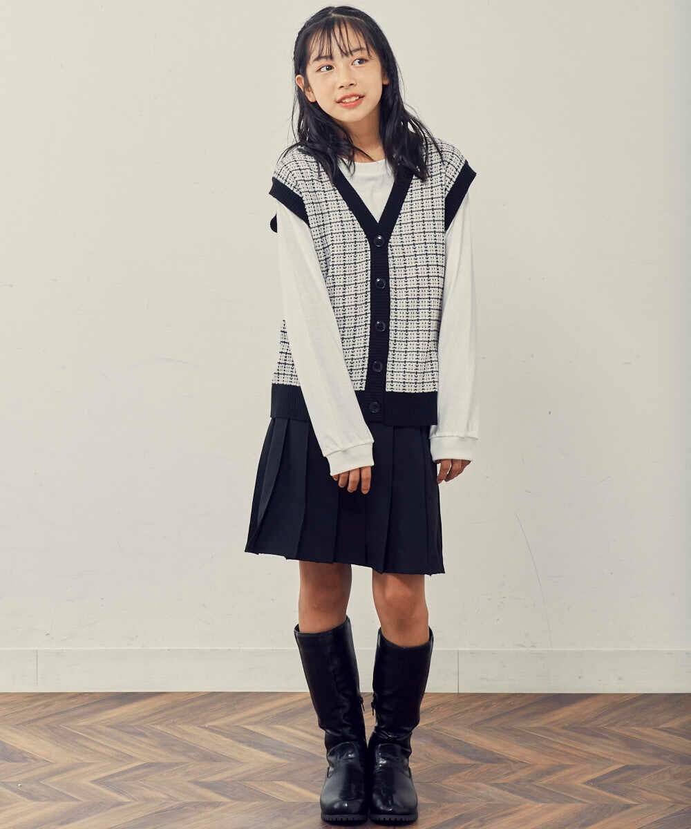 KG6AS23059 a.v.v KIDS(アー・ヴェ・ヴェ) [KIDS]ロングブーツ[WEB限定サイズ] ブラック
