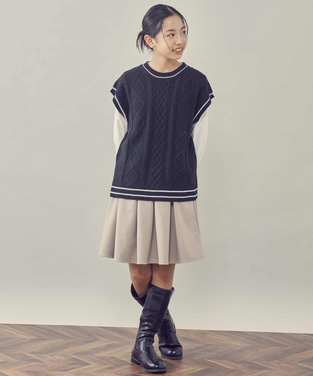 KG6AS23059 a.v.v KIDS(アー・ヴェ・ヴェ) [KIDS]ロングブーツ[WEB限定サイズ] ブラック