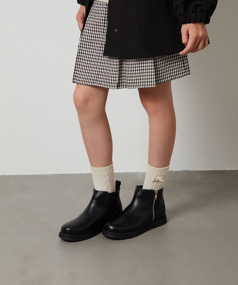 KG6AV10054 a.v.v KIDS(アー・ヴェ・ヴェ) [KIDS]ジップアップサイドゴアブーツ[WEB限定サイズ] ブラウン