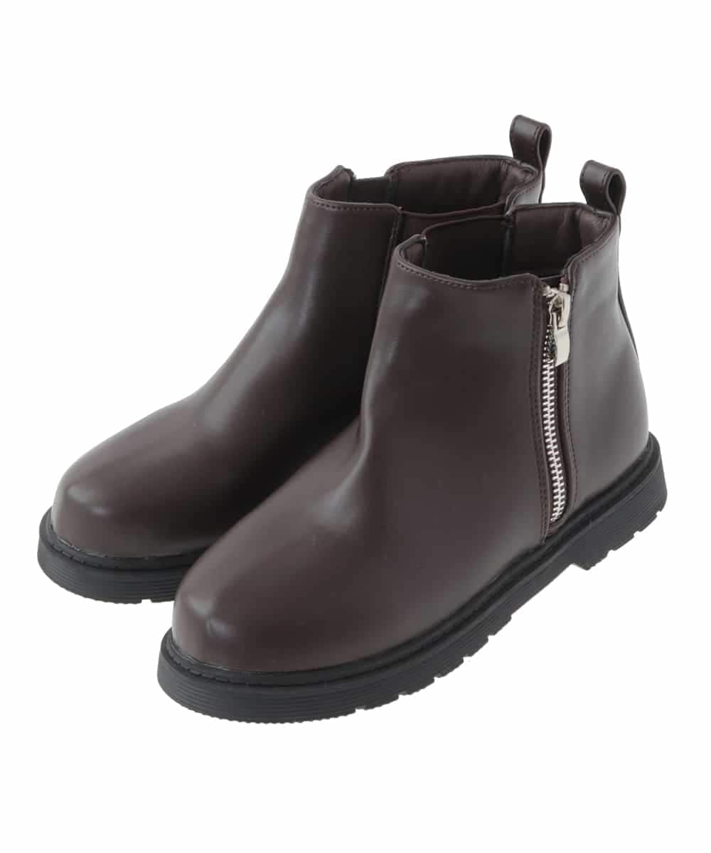 KG6AV10054 a.v.v KIDS(アー・ヴェ・ヴェ) [KIDS]ジップアップサイドゴアブーツ[WEB限定サイズ] ブラウン