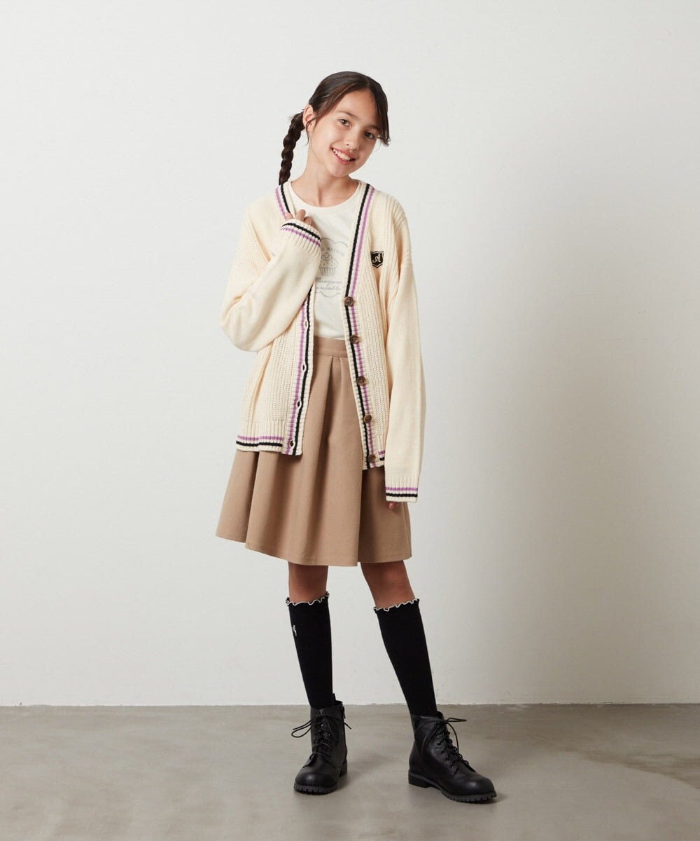 KG6AV12055 a.v.v KIDS(アー・ヴェ・ヴェ) [KIDS]レースアップショートブーツ[WEB限定サイズ] ブラック