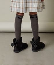 KG6AV20034 a.v.v KIDS(アー・ヴェ・ヴェ) [KIDS]【撥水加工/8サイズ展開】リボン付フェイクムートンブーツ[WEB限定サイズ] キャメル
