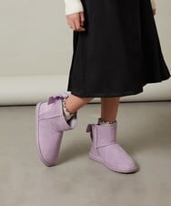 KG6AV20034 a.v.v KIDS(アー・ヴェ・ヴェ) [KIDS]【撥水加工/8サイズ展開】リボン付フェイクムートンブーツ[WEB限定サイズ] キャメル