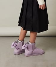 KG6AV20034 a.v.v KIDS(アー・ヴェ・ヴェ) [KIDS]【撥水加工/8サイズ展開】リボン付フェイクムートンブーツ[WEB限定サイズ] キャメル