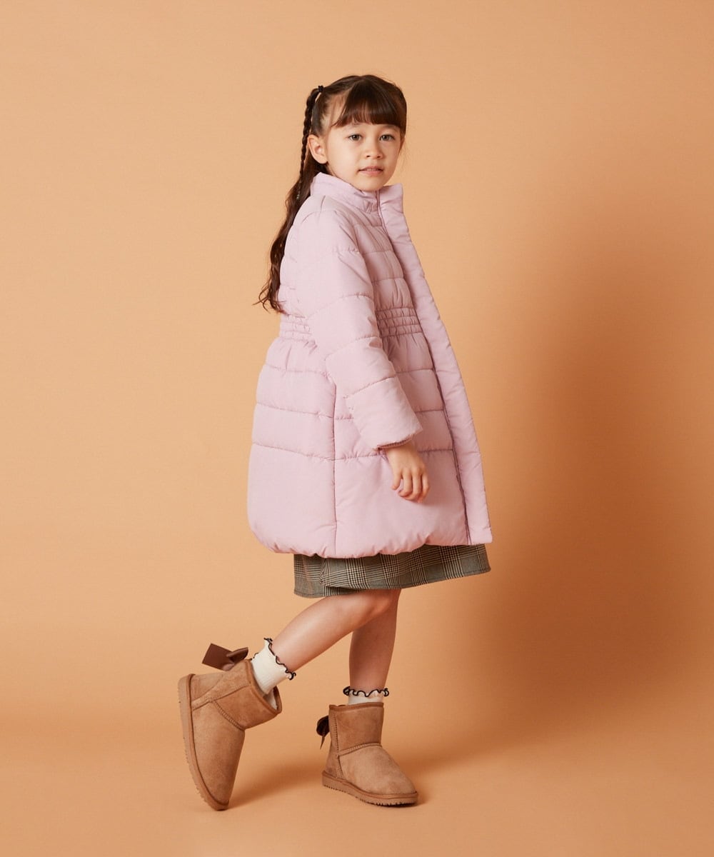 KG6AV20034 a.v.v KIDS(アー・ヴェ・ヴェ) [KIDS]【撥水加工/8サイズ展開】リボン付フェイクムートンブーツ[WEB限定サイズ] キャメル