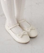 KG6CD30046 a.v.v KIDS(アー・ヴェ・ヴェ) [KIDS]リボンバレエシューズ ホワイト