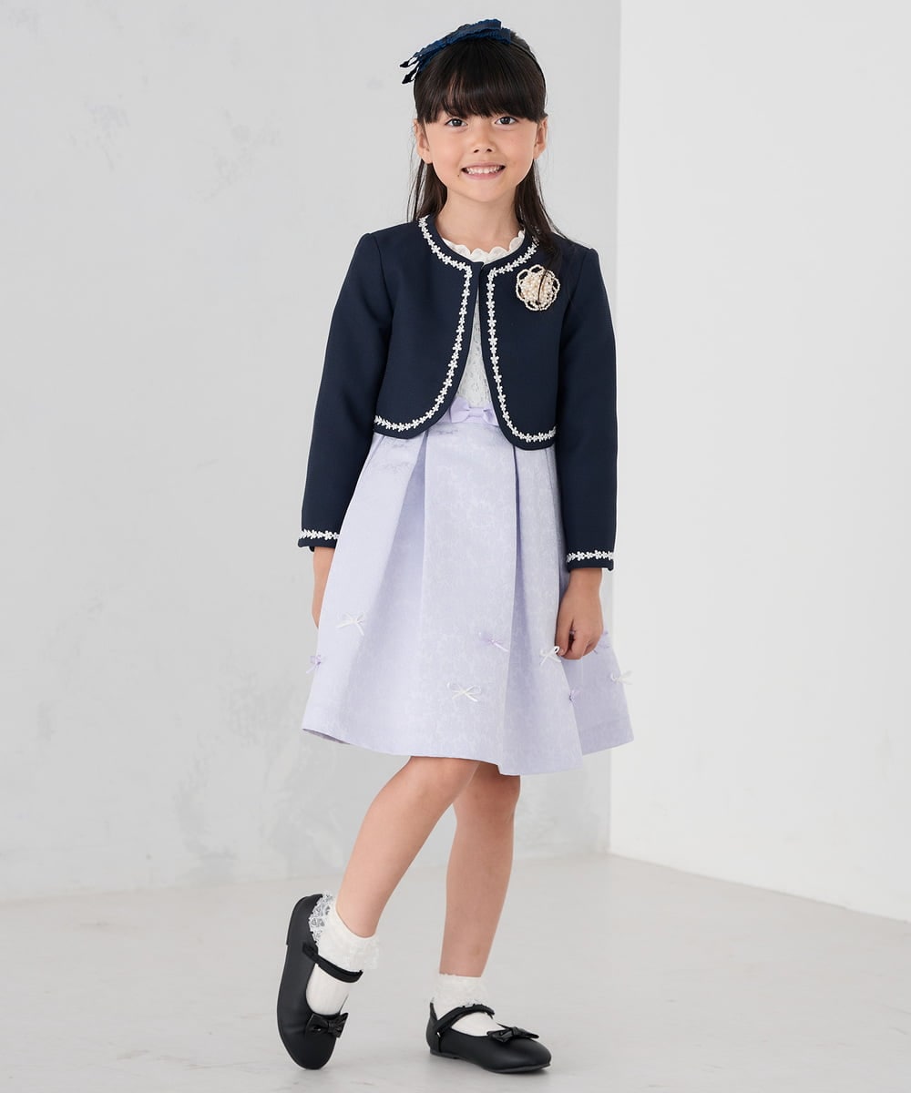 KG6CD30046 a.v.v KIDS(アー・ヴェ・ヴェ) [KIDS]リボンバレエシューズ ブラック