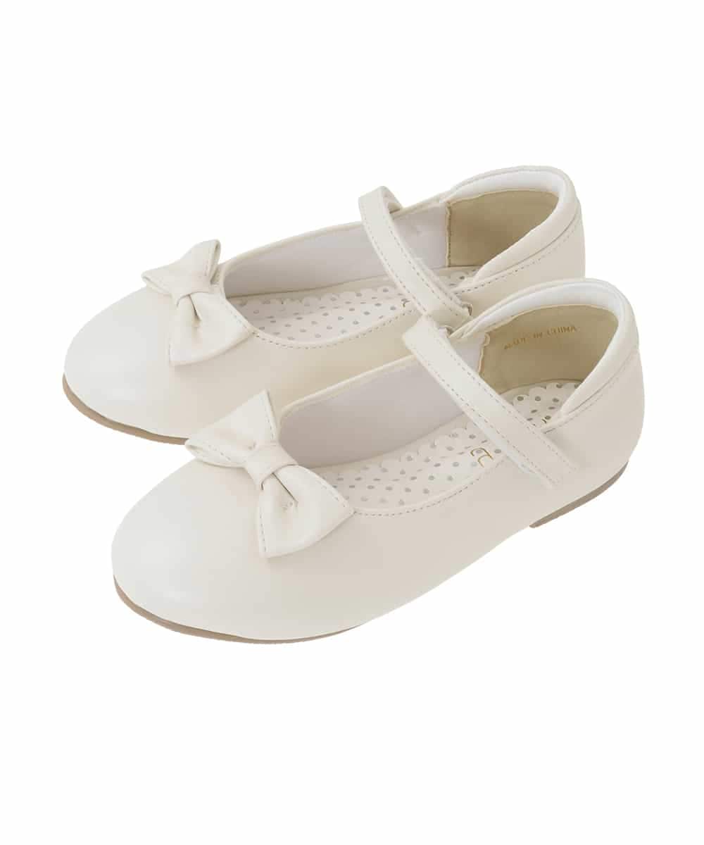 KG6CD30046 a.v.v KIDS(アー・ヴェ・ヴェ) [18/19/20cm]【セレモニー】リボンバレエシューズ ホワイト