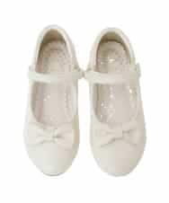 KG6CD30046 a.v.v KIDS(アー・ヴェ・ヴェ) [18/19/20cm]【セレモニー】リボンバレエシューズ ホワイト