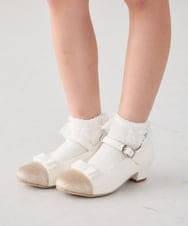 KG6CD31046 a.v.v KIDS(アー・ヴェ・ヴェ) [KIDS]リボンヒールパンプス アイボリー