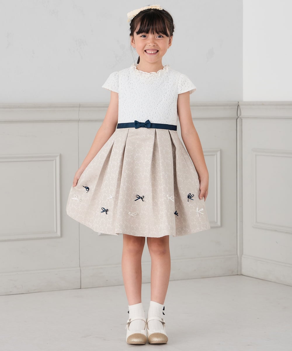 KG6CD31046 a.v.v KIDS(アー・ヴェ・ヴェ) [KIDS]リボンヒールパンプス アイボリー