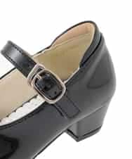 KG6CD31046 a.v.v KIDS(アー・ヴェ・ヴェ) [18/19/20cm]【セレモニー】リボンヒールパンプス ブラック