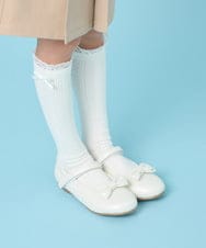 KG6CG01046 a.v.v KIDS(アー・ヴェ・ヴェ) [18/19/20cm]【セレモニー】リボンバレエシューズ アイボリー