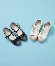 KG6CG02046 a.v.v KIDS(アー・ヴェ・ヴェ) [18/19/20cm]【セレモニー】リボンヒールパンプス アイボリー