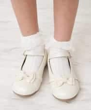 KG6CP30039 a.v.v KIDS(アー・ヴェ・ヴェ) [KIDS]リボンバレエシューズ アイボリー