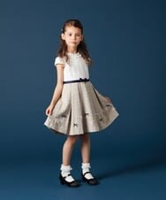 KG6CV02044 a.v.v KIDS(アー・ヴェ・ヴェ) [KIDS]リボン付きラメヒールパンプス[WEB限定サイズ] アイボリー