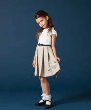 KG6CV02044 a.v.v KIDS(アー・ヴェ・ヴェ) [KIDS]リボン付きラメヒールパンプス[WEB限定サイズ] アイボリー