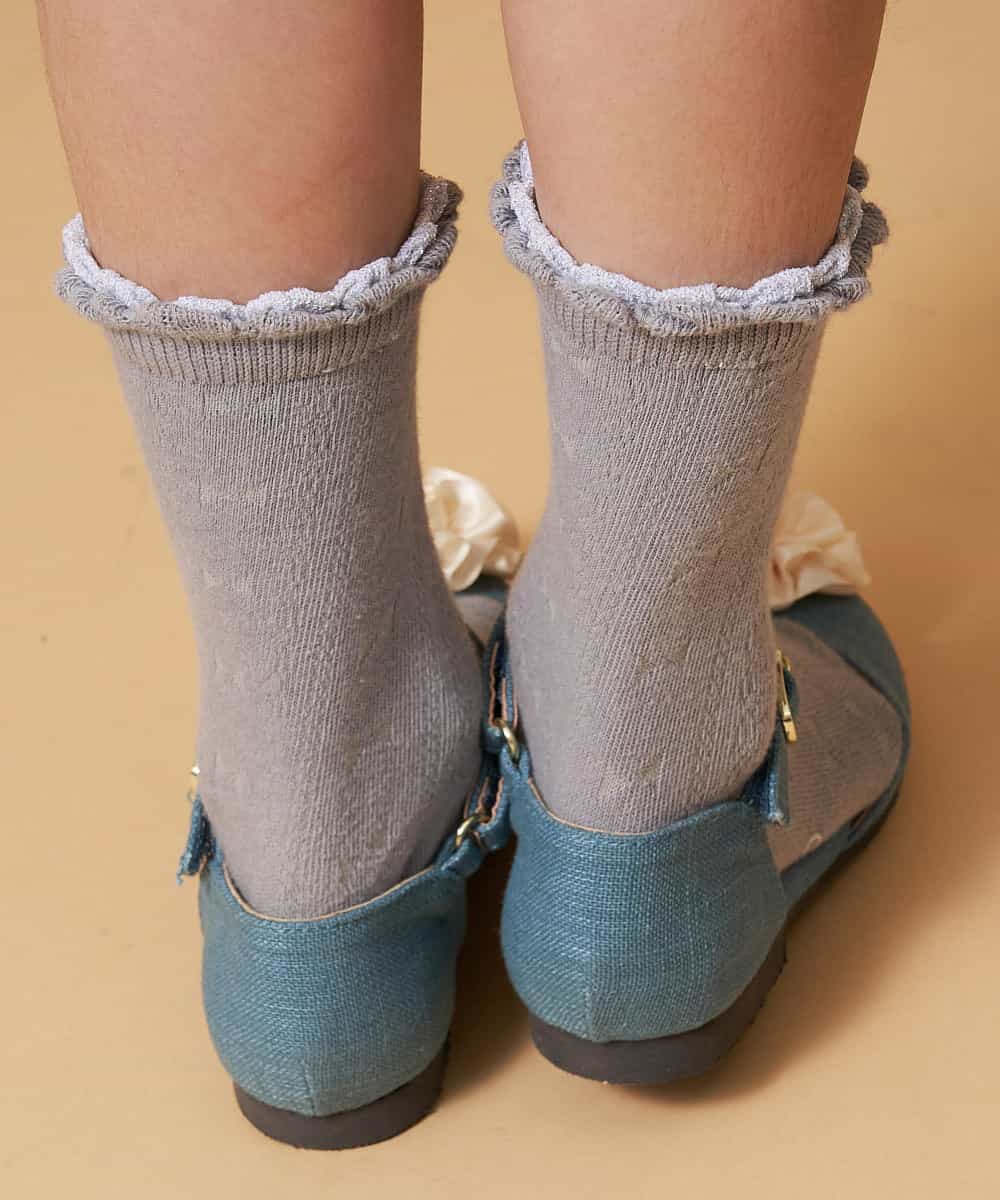 KG6FM11034 a.v.v KIDS(アー・ヴェ・ヴェ) [KIDS]フラワーモチーフセパレートサンダル[WEB限定サイズ] グレー