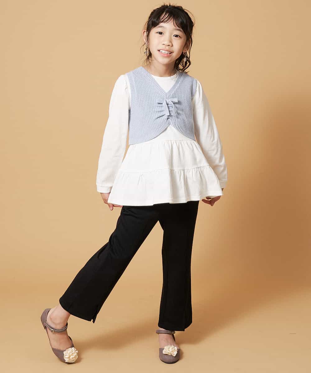 KG6FM11034 a.v.v KIDS(アー・ヴェ・ヴェ) [KIDS]フラワーモチーフセパレートサンダル[WEB限定サイズ] グレー