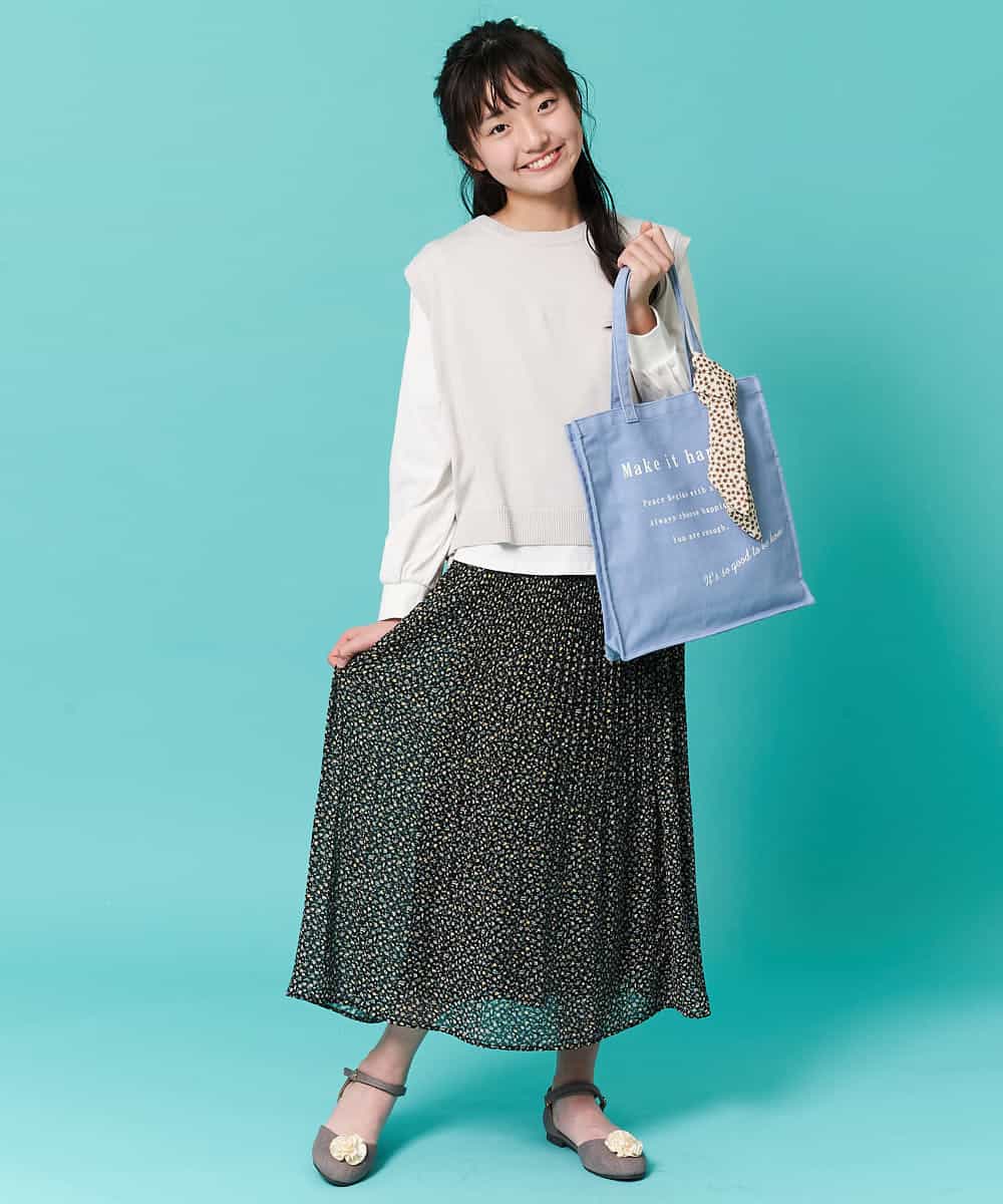 KG6FM11034 a.v.v KIDS(アー・ヴェ・ヴェ) [KIDS]フラワーモチーフセパレートサンダル[WEB限定サイズ] グレー