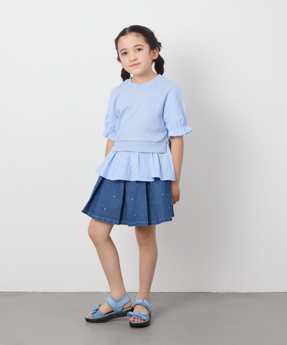 KG6GA07039 a.v.v KIDS(アー・ヴェ・ヴェ) [KIDS]リボンスポサン ライトブルー