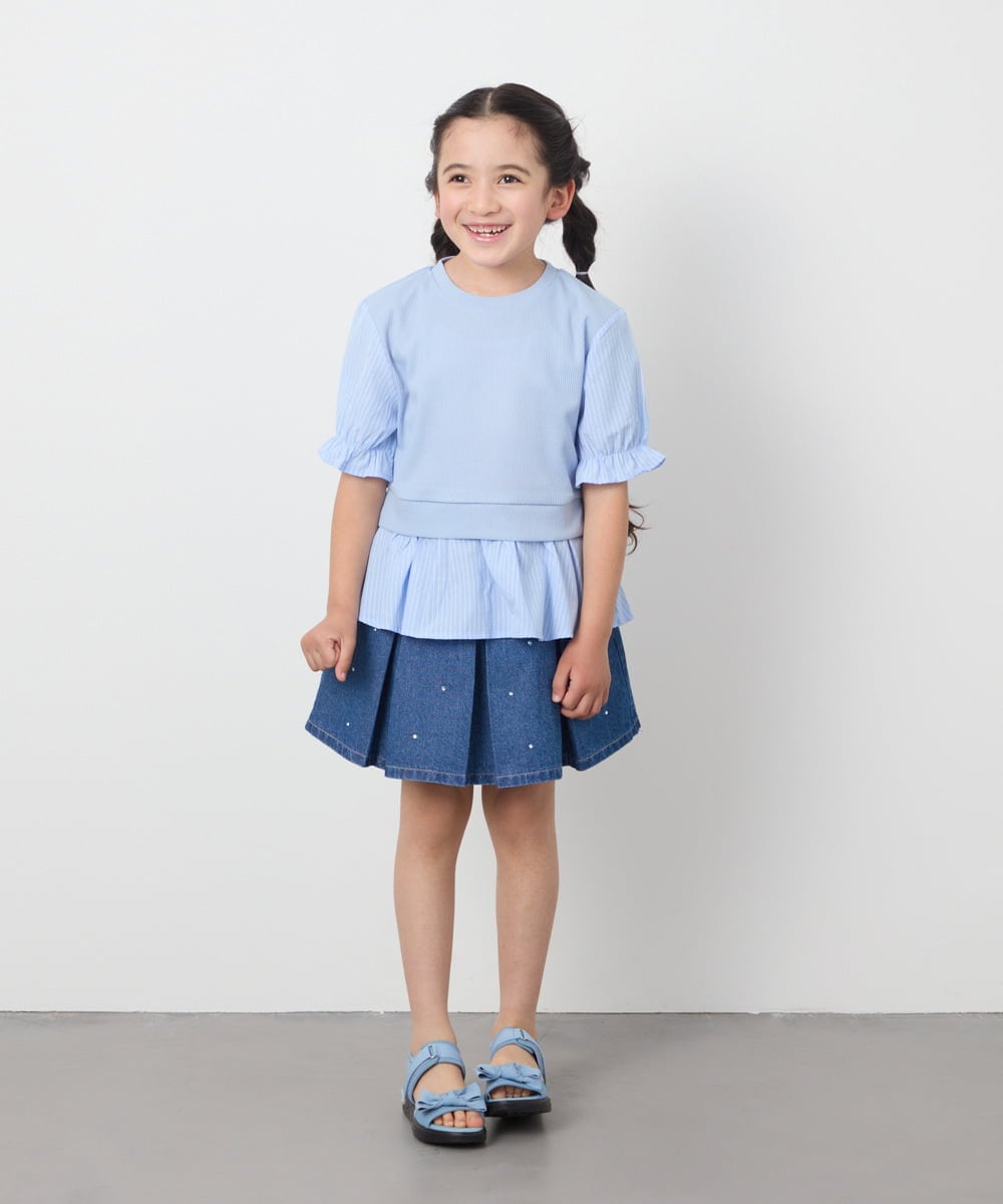 KG6GA07039 a.v.v KIDS(アー・ヴェ・ヴェ) [KIDS]リボンスポサン ライトブルー