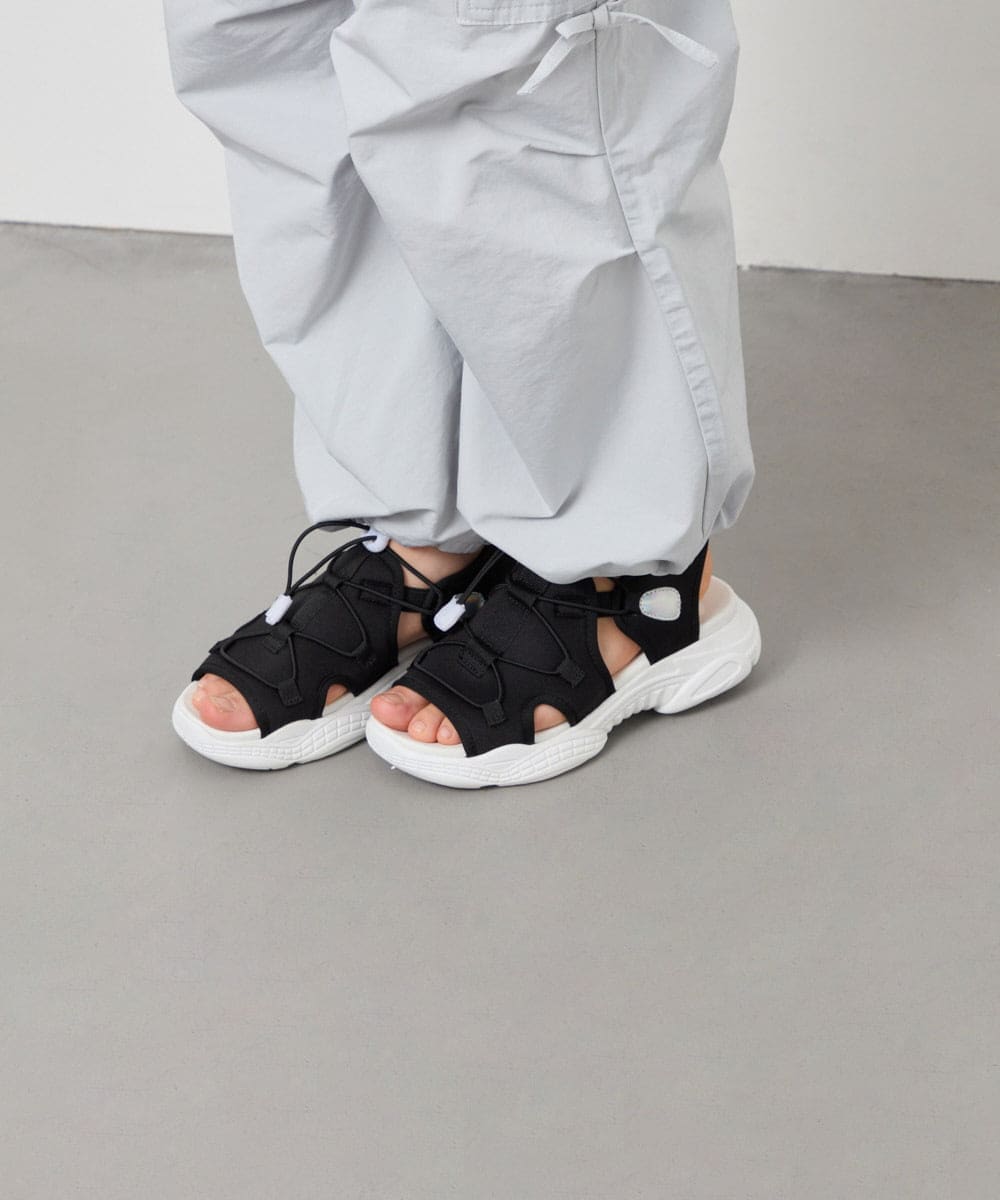 KG6GD10049 a.v.v KIDS(アー・ヴェ・ヴェ) [KIDS]ドロストスポーツサンダル ブラック