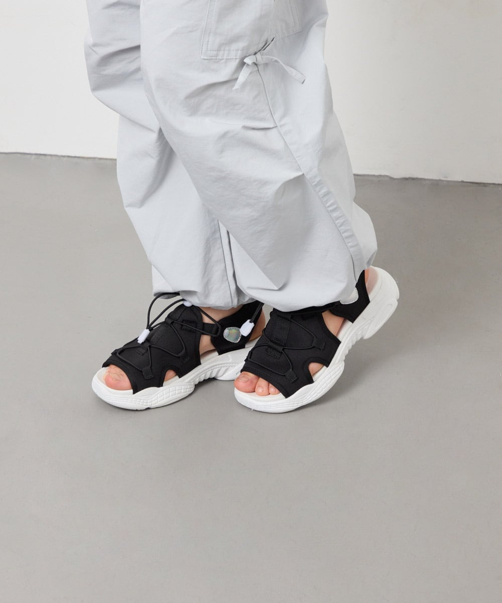 KG6GD10049 a.v.v KIDS(アー・ヴェ・ヴェ) [KIDS]ドロストスポーツサンダル ブラック