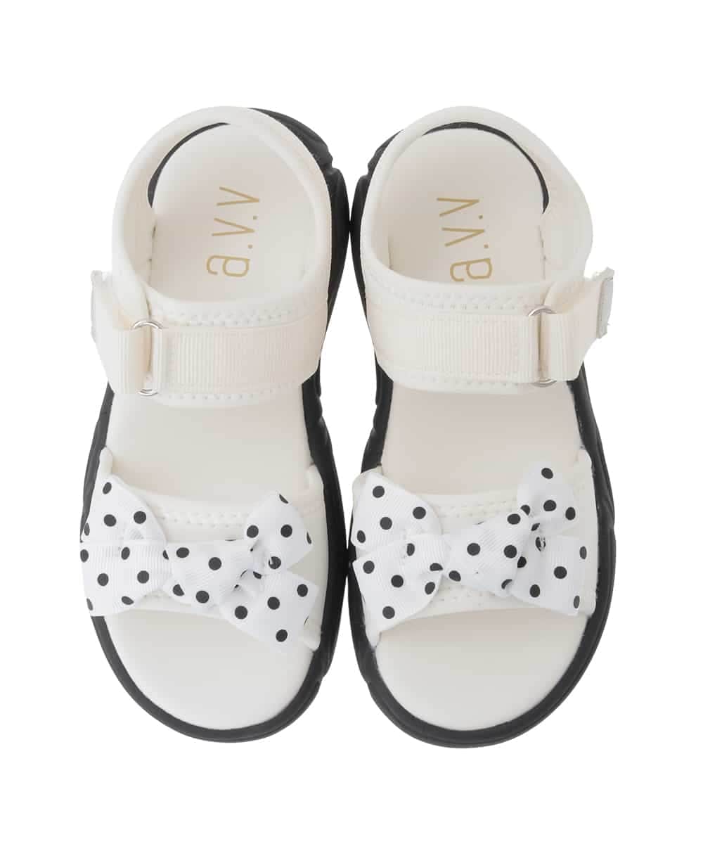 KG6GD12039 a.v.v KIDS(アー・ヴェ・ヴェ) [KIDS]リボンスポサン アイボリー