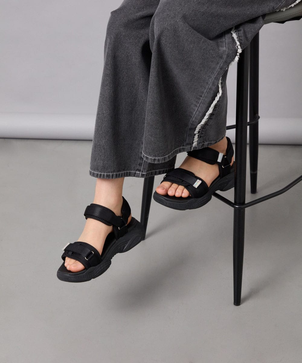 KG6GD13044 a.v.v KIDS(アー・ヴェ・ヴェ) [KIDS]厚底スポサン【WEB限定サイズ】 ブラック