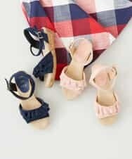 KG6GD22044 a.v.v KIDS(アー・ヴェ・ヴェ) [KIDS]フリルサンダル　キッズ ネイビー