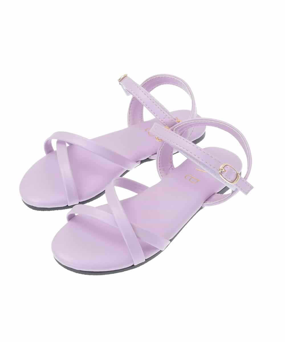 KG6GJ32029 a.v.v KIDS(アー・ヴェ・ヴェ) [KIDS]ナローストラップフラットサンダル[WEB限定サイズ] ラベンダー