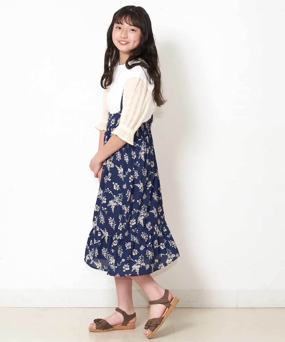 KG6GM14029 a.v.v KIDS(アー・ヴェ・ヴェ) [KIDS]フリルウェッジサンダル[WEB限定サイズ] ブルー