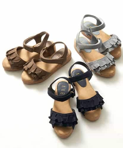 KG6GM14029 a.v.v KIDS [KIDS]フリルウェッジサンダル[WEB限定サイズ]