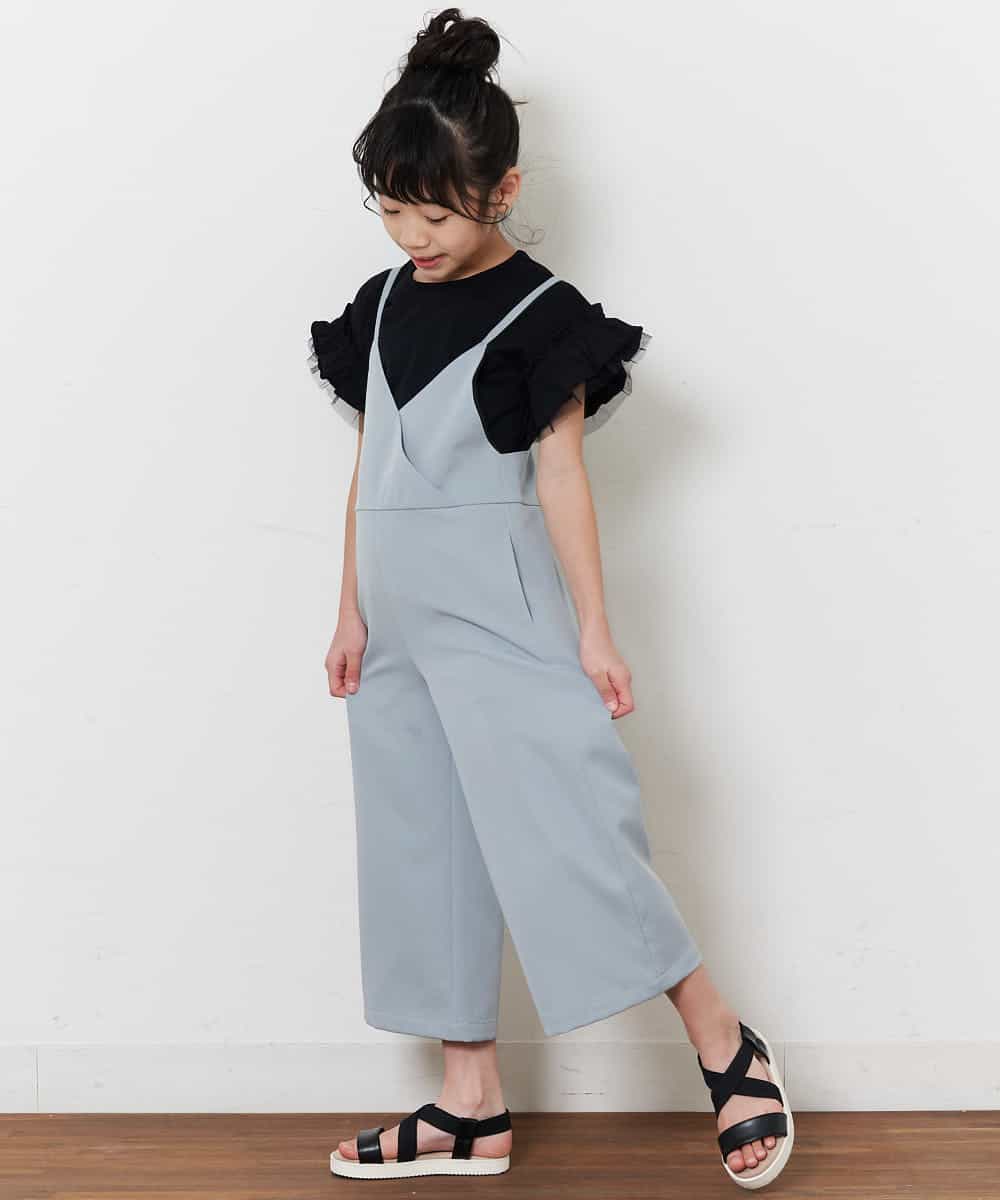 KG6GM31034 a.v.v KIDS(アー・ヴェ・ヴェ) [KIDS]クロスゴムフラットサンダル[WEB限定サイズ] ブラック