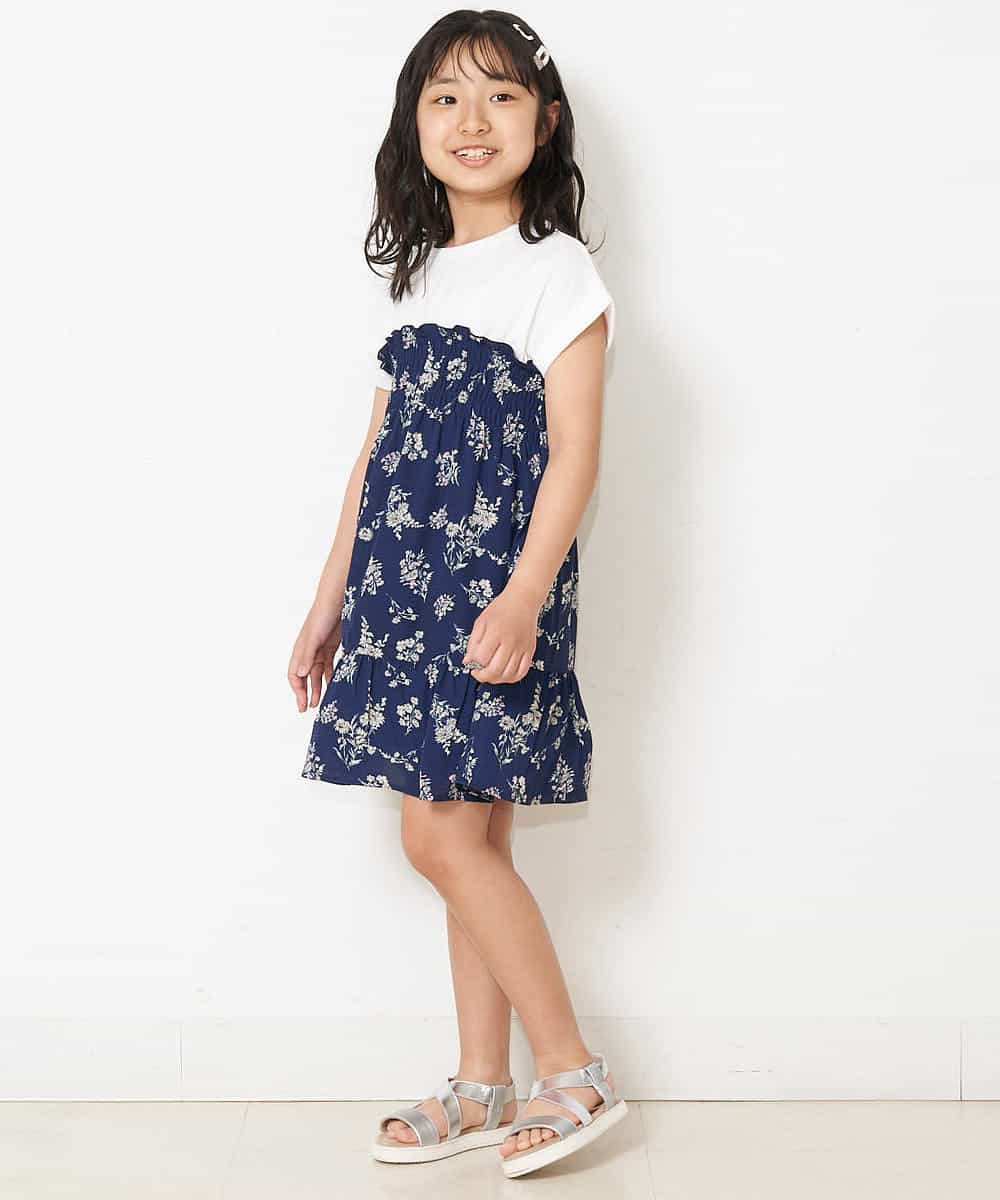 KG6GM31034 a.v.v KIDS(アー・ヴェ・ヴェ) [KIDS]クロスゴムフラットサンダル[WEB限定サイズ] ブラック