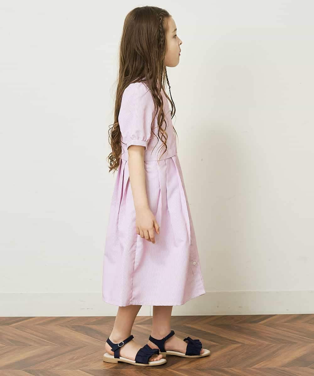 KG6GP20029 a.v.v KIDS(アー・ヴェ・ヴェ) [KIDS]【残りわずか】フリルフラットサンダル ネイビー