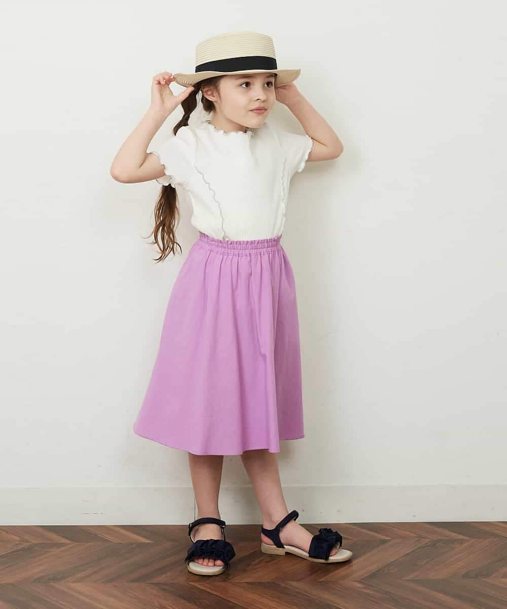 KG6GP20029 a.v.v KIDS(アー・ヴェ・ヴェ) [KIDS]【残りわずか】フリルフラットサンダル ネイビー