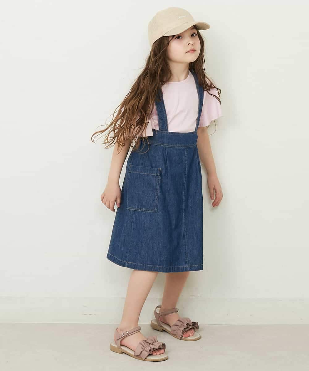 KG6GP20029 a.v.v KIDS(アー・ヴェ・ヴェ) [KIDS]【残りわずか】フリルフラットサンダル ネイビー