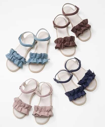 KG6GP20029 a.v.v KIDS [KIDS]【残りわずか】フリルフラットサンダル